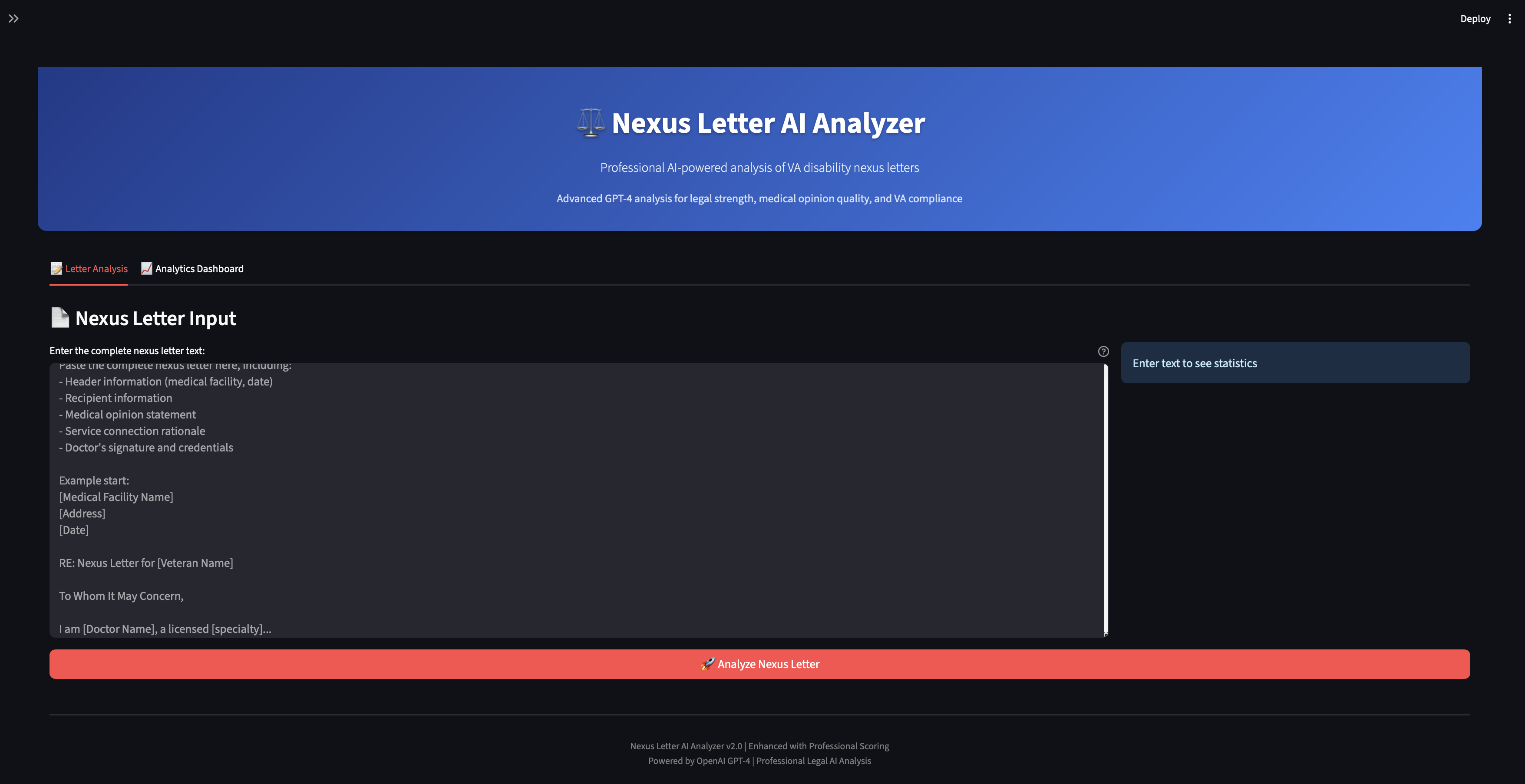 Nexus Letter AI Analyzer
